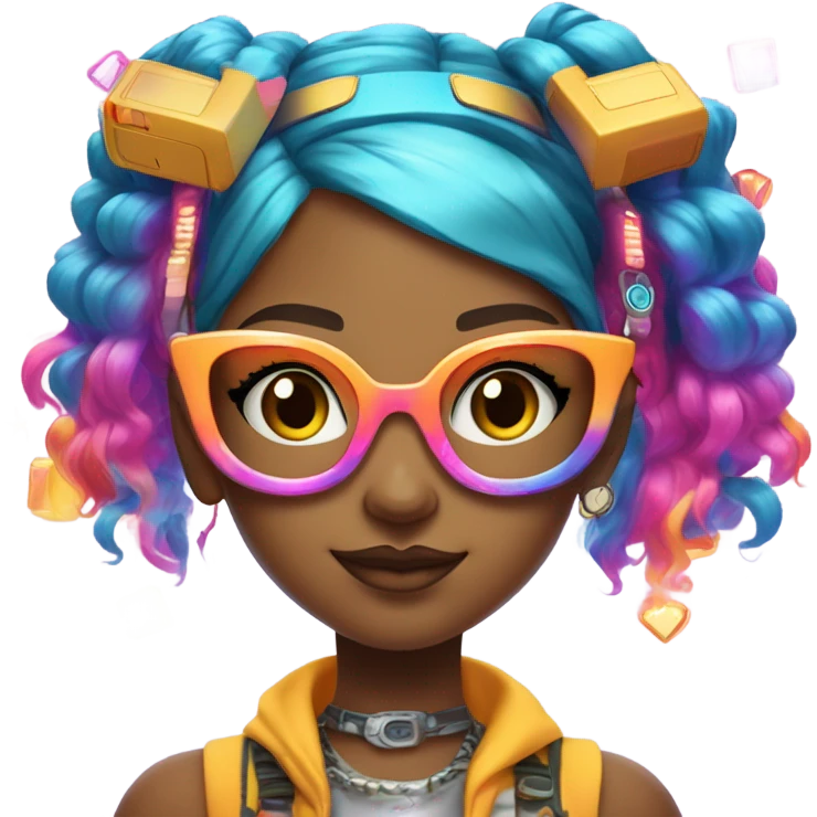 y2k girl in metaverse  emoji
