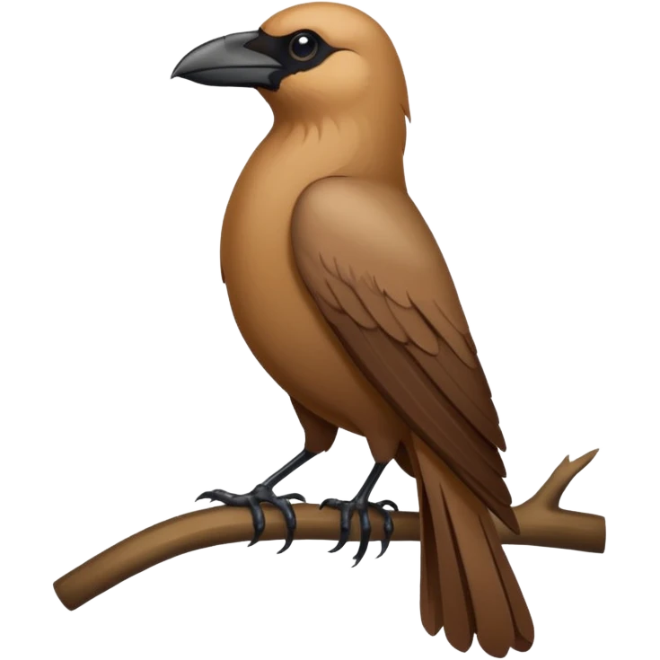 light brown crow  emoji