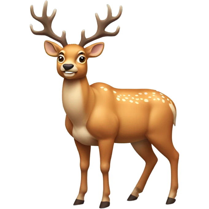 Deer flexing muscles emoji