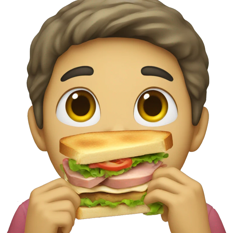 Nedim eating a sandwich emoji