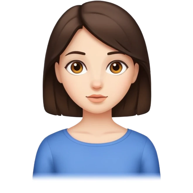 A girl brunette  emoji