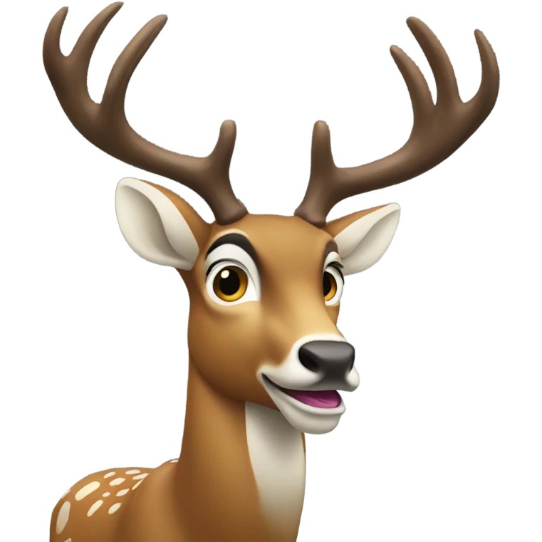 Big buck singing emoji