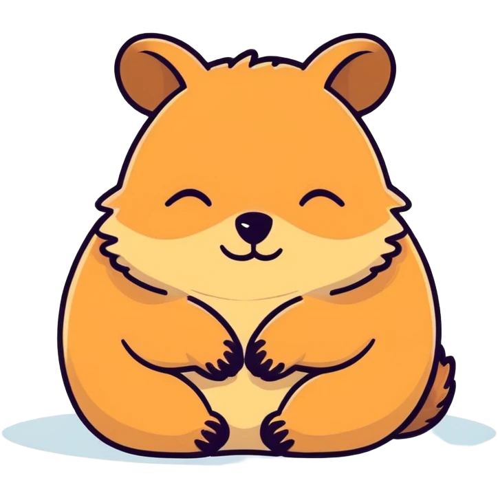 cute quokka sleeping emoji