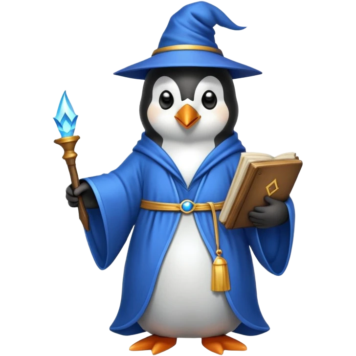 Penguin Wizard emoji