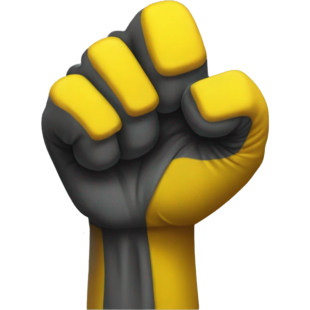 create a arm with a fist that is bright yellow emoji
