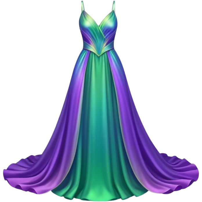Iridescent  gown emoji