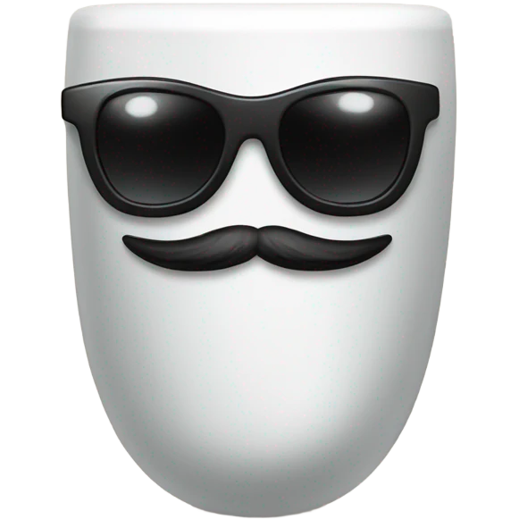 Toilet with sunglasses emoji