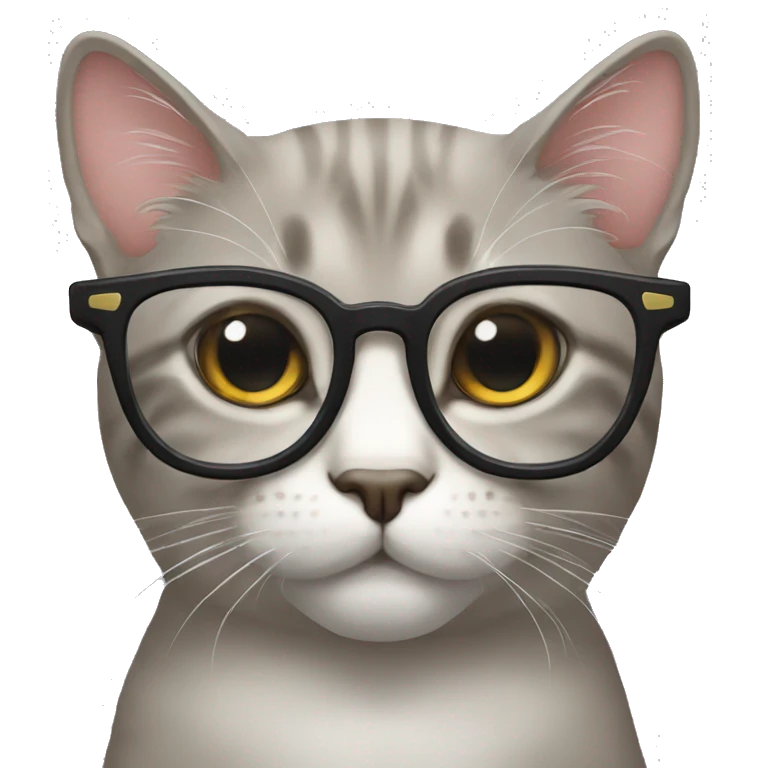 Gato con lentes  emoji