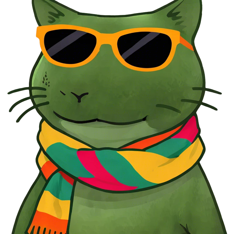 Cat with sunglasses emoji