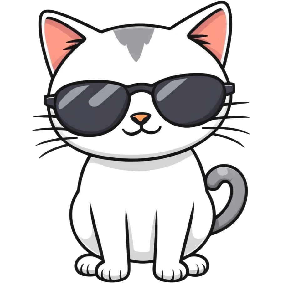 Cat with sunglasses emoji