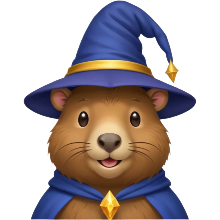 Cabybara with a wizard hat emoji