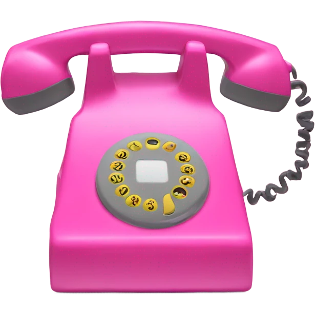 Pink phone emoji