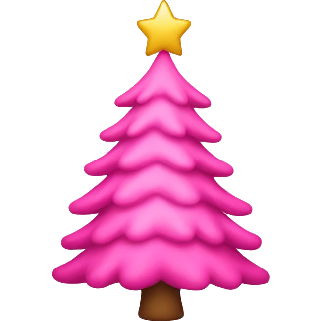 Pink Christmas tree emoji