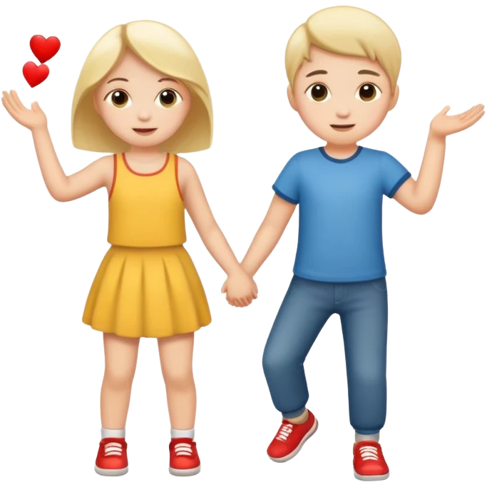 two children full body emoji