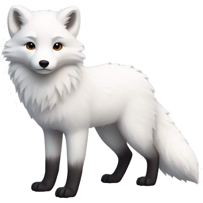 Arctic Fox full body emoji
