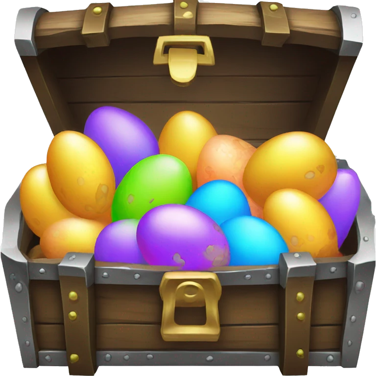 treasure chest with alien eggs emoji
