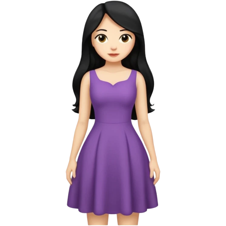 person with long black hair and big butt emoji