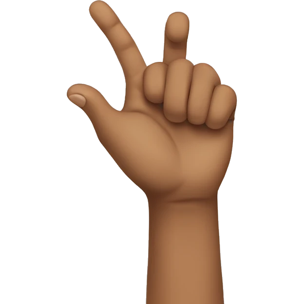 An L using hand emoji