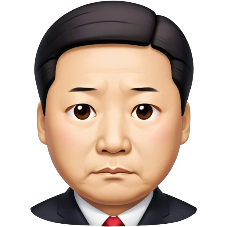 xi jinping photorealistic sad emoji