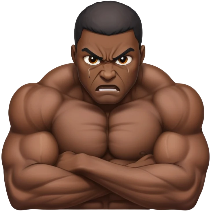 Angry black guy with a hard on emoji