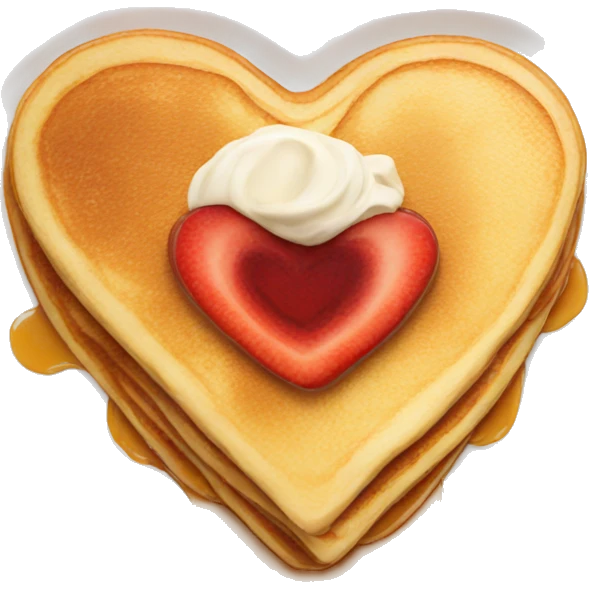 Pancake Heart shape emoji