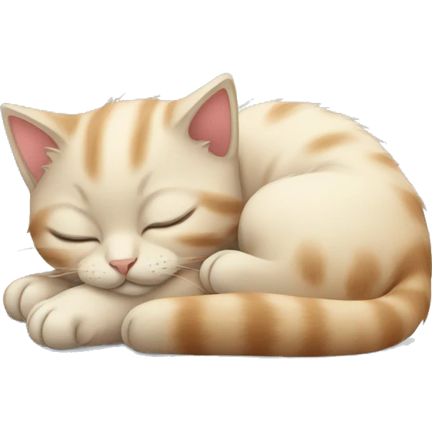 Small kitten sleeping emoji