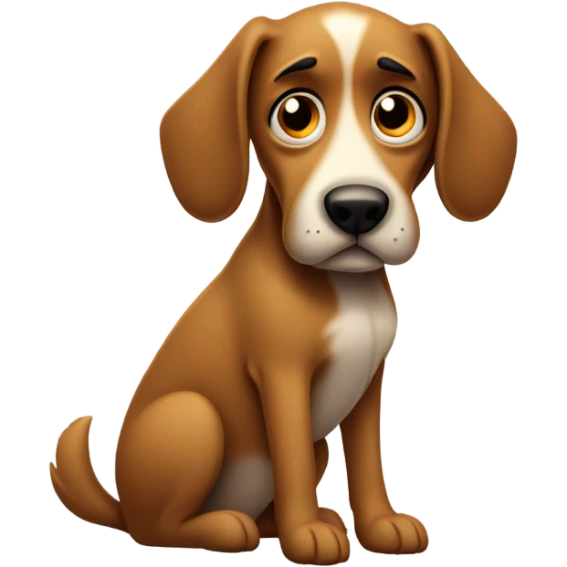 sad dog sticker emoji
