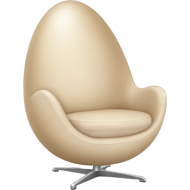 Beige egg chair emoji