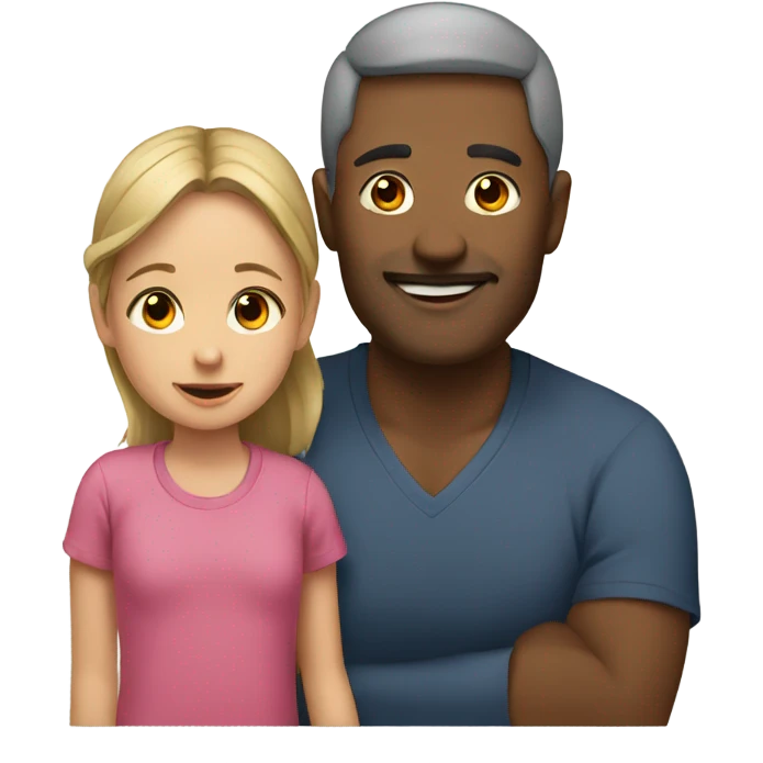 A father with his daughter  emoji