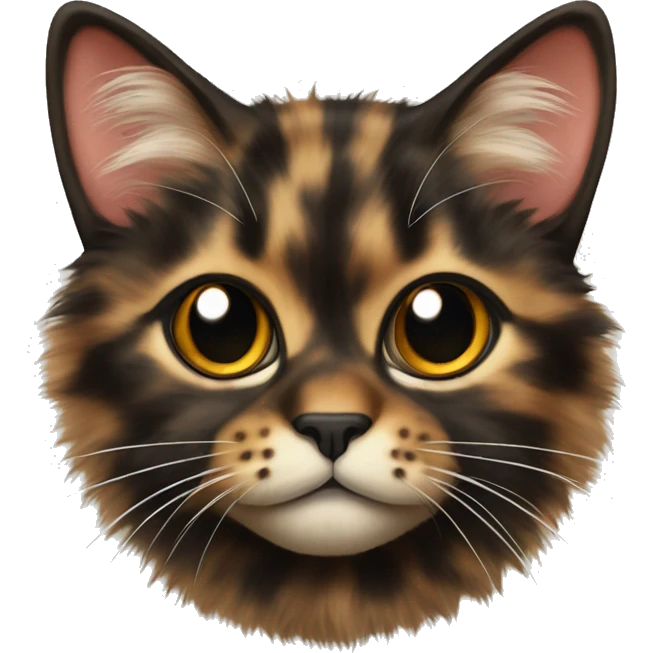 Fluffy tortoiseshell cat  emoji