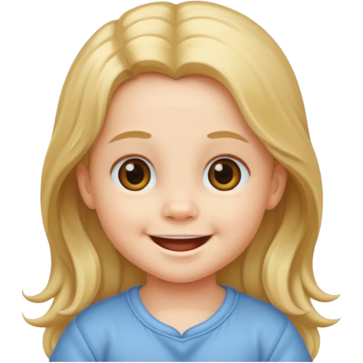 long hair baby emoji