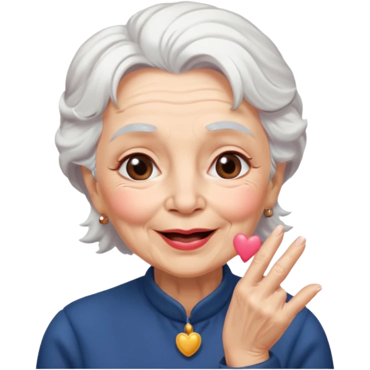 old woman blowing a kiss 😘 emoji