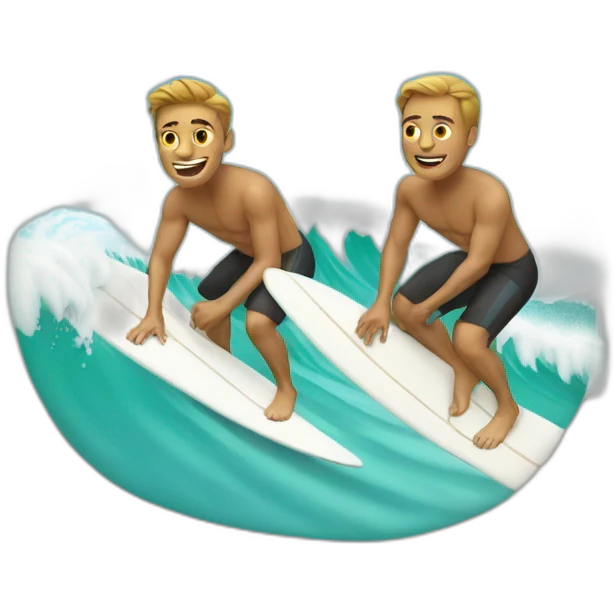 two white men surfing emoji