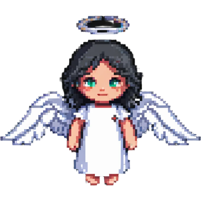 Angel with small wings emoji