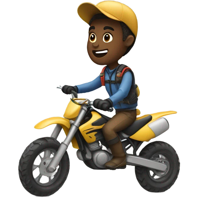 Boy riding dirtbike emoji