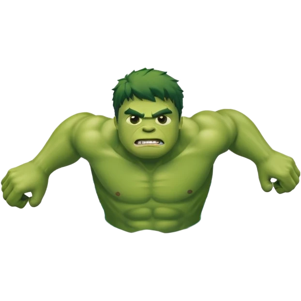 Hulk swimming emoji