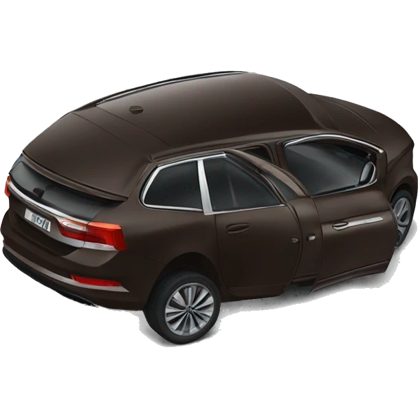 Dark brown skoda superb emoji