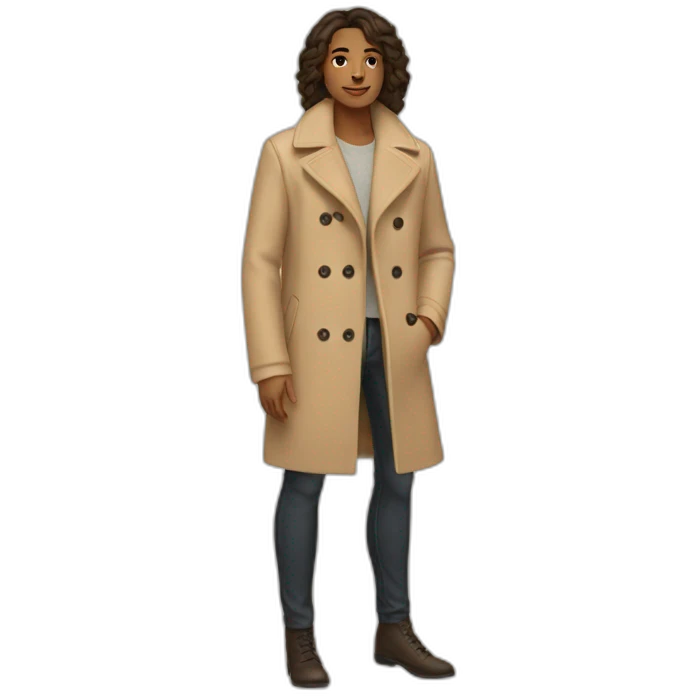 beige coat emoji