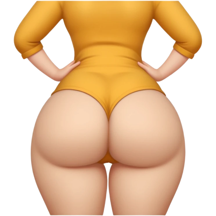 naked girl with a very massive butt and a bigger butt emoji