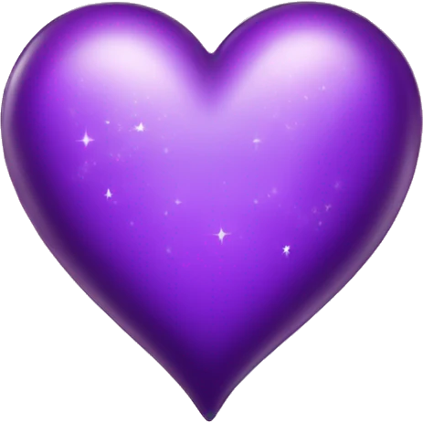 purple heart with magic emoji