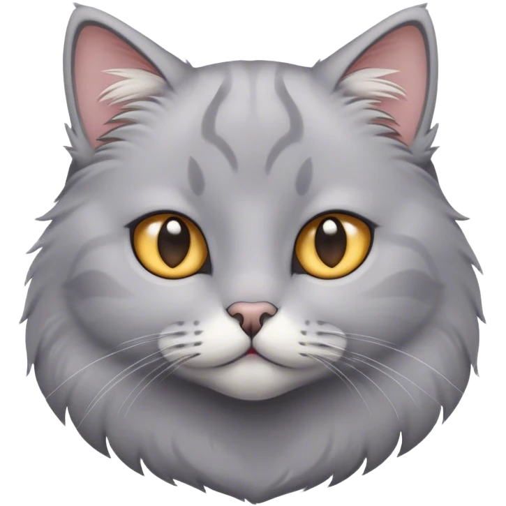 Cute gray cat emoji