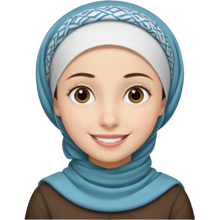 young modest jewish girl head covering tichel emoji