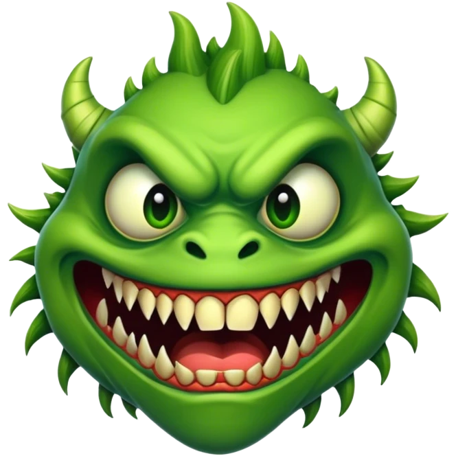 Ugly monster green emoji