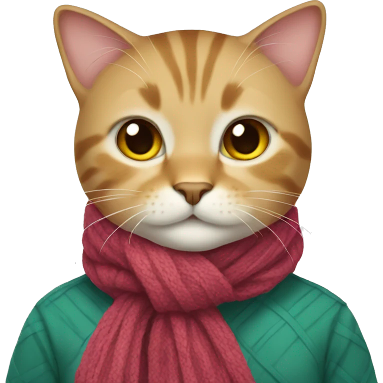 Cat wearing a scarf  emoji