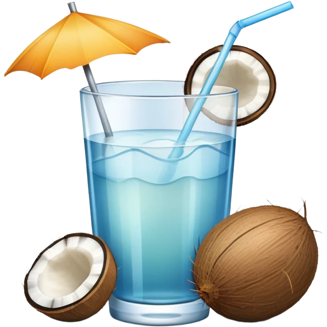coconut water glass emoji