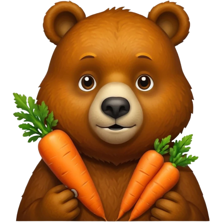 Carrot and bear  emoji