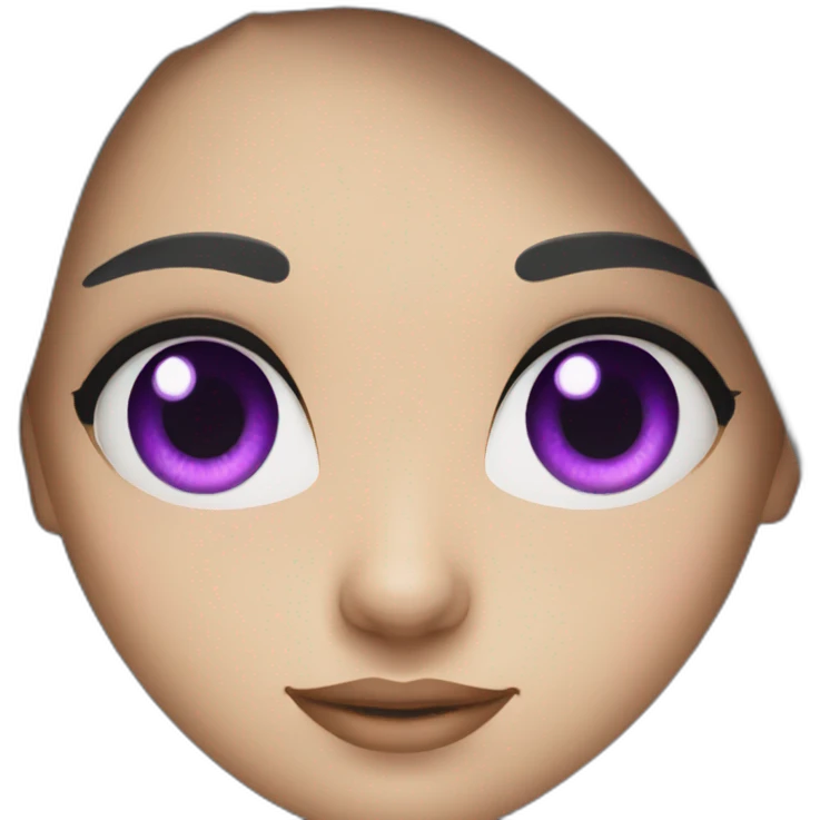 girl with purple eyes and dark hair emoji