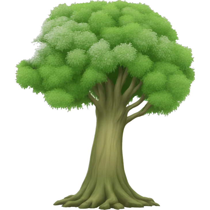 Tree with Spanish moss emoji