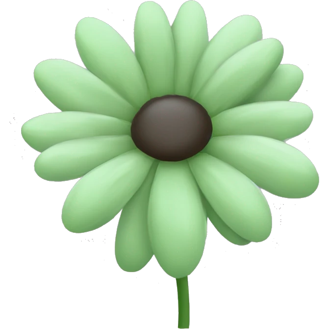 Sage green daisy emoji