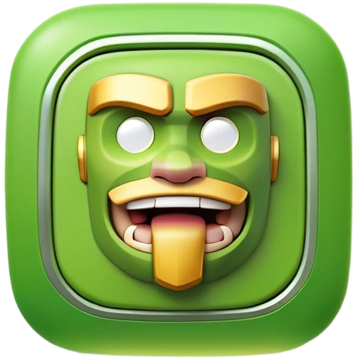 Clash of Clans aesthetic: Cinematic Playful Xbox Power Button Portrait Emoji, rendered in a 3D vector-style similar to standard emojis with minimal shading and bold, simplified shapes. A compact, distinct form with signature details, softly glowing with a modern gaming energy charm. Simplified yet unmistakably iconic, highly detailed and consistent, glowing with a soft radiance and high shine. Stylized with a touch of next-gen innovation and a soft glowing outline, capturing the essence of a beloved gaming relic with a friendly, playful manner! emoji